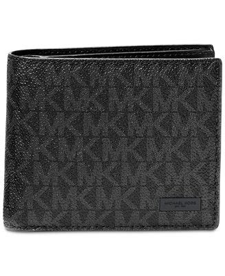 Michael Kors Mens Jet Set Leather Bi Fold Wallet 